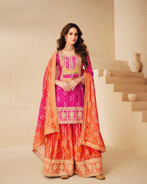 New Designer Party Sharara Suit & Dupatta Set