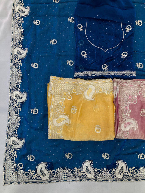 New Launch Party Wear Soft  Fendy Satin silk Saree
