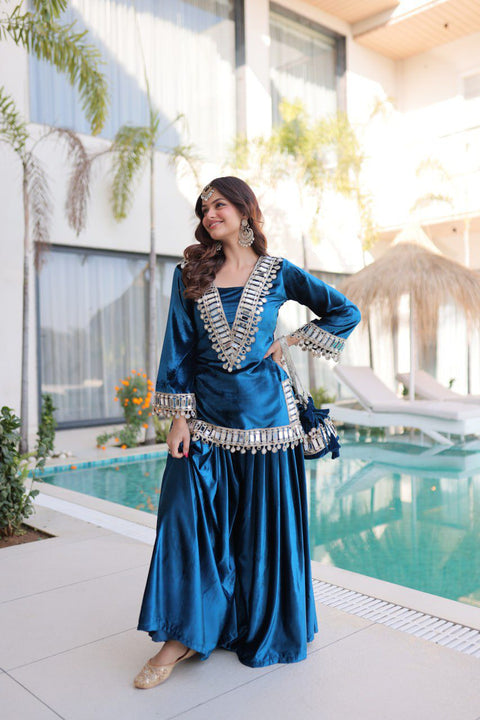 New Exclusive Mirror work Designer suit Set