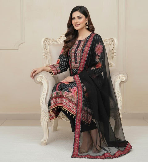 New Original Mirror Work Exquisite Muslin Pakistani Suit