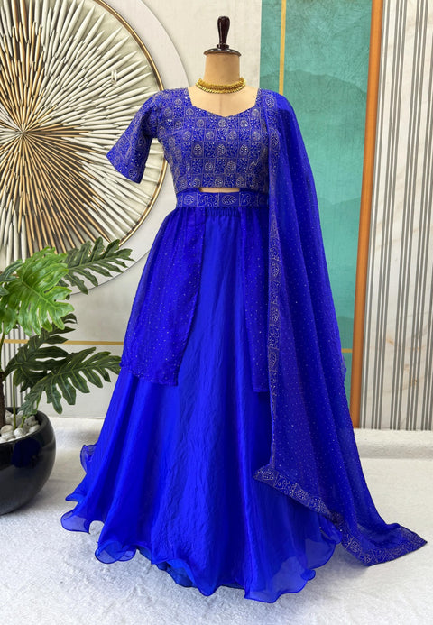 New Pongal Special Soft Space Silk Sequins Embroidery Lehenga choli