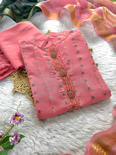 New Designers Kurti Pent Dupatta 3 pic Set