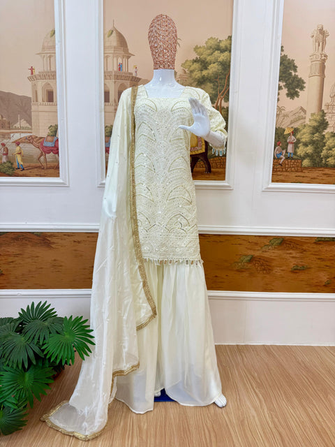 New FESTIVAL SPECIAL SHORT SUIT WITH DUPATTA & PLAZZO