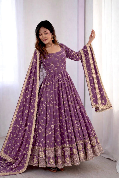 New Design Trending Fox Georgette Gwon and Pent and dupatta