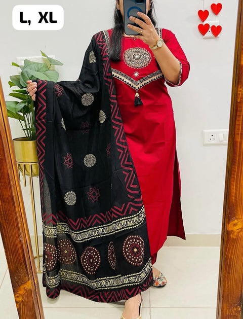 New beautiful  Heavy Cotton handwork weaving and prints Suit Set