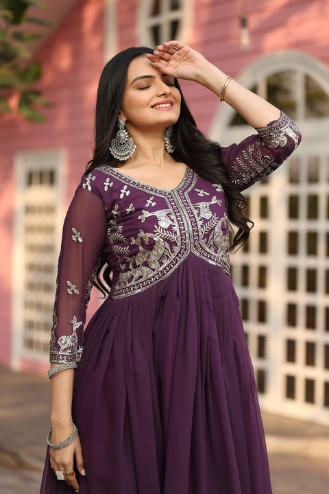 NewHeavy sequence WorkFox Georgette Gown