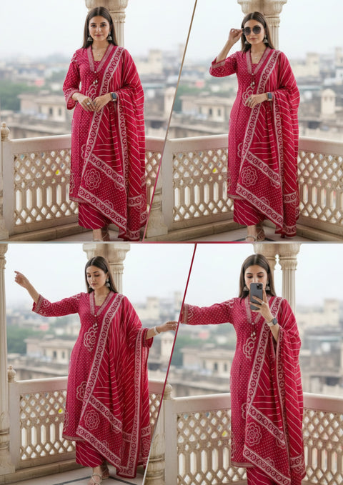 NEW ARRIVAL EXCLUSIVE FASTIVAL COTTON KURTI SET