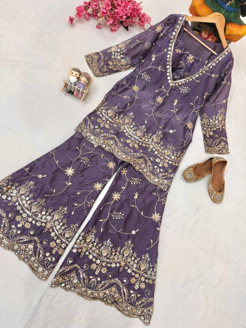 NEWLY LAUNCHED KURTI BLOUSE-PLAZZO SET