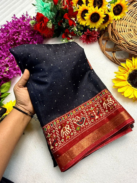 New Premium leriya with patola nd bandhani Original ekkat saree