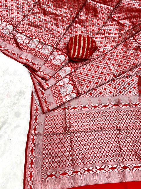 New Pure Litchi Silk Saree With Running Contrast Blouse With extra Matching Blouse