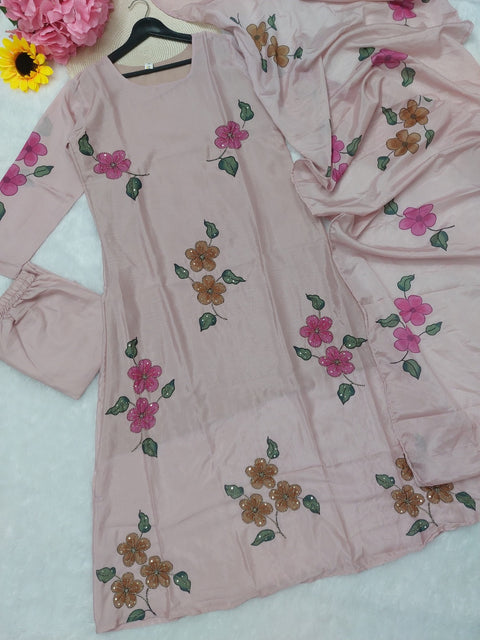 New Party Wear Look Top , Pent, Duppata 3PIECE SUIT