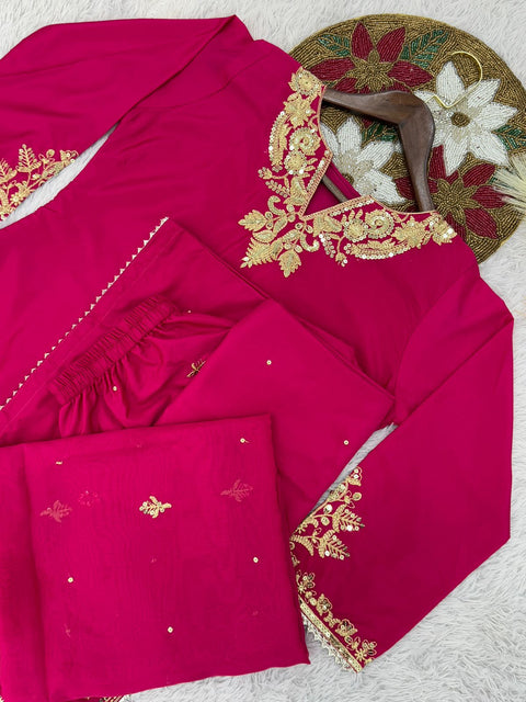 New premium PRESENTING 3 PIECE STYLISH KURTI, PLAZAA AND DUPATTA