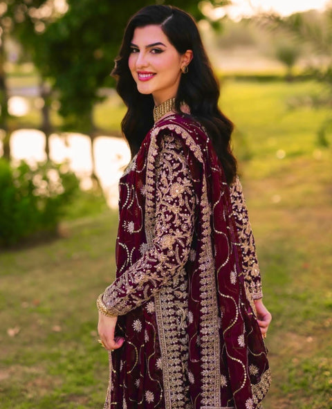 New Designer Party Wear Look Top-Plazzo and Dupatta With Heavy Embroidery Work