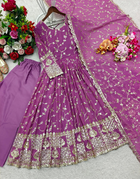 New Design Trending Fox Georgette Gwon and Pent and dupatta