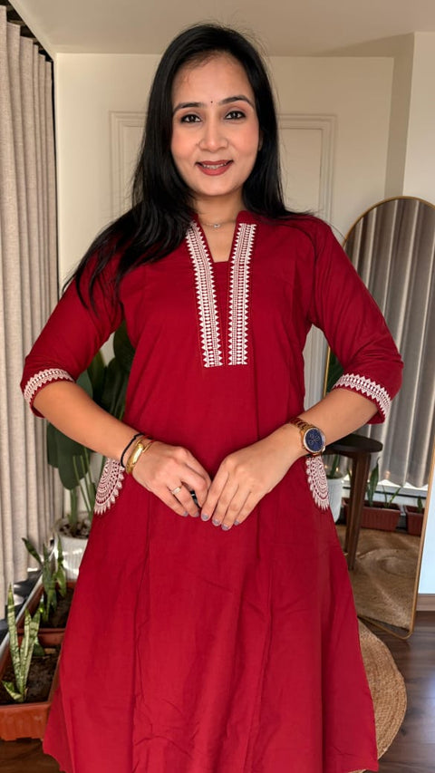 New PRESENTING YOU A VERY BEAUTIFUL A LINE KURTI WITH PLAZO