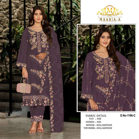 New Heavy Fox Georgette Multi Thread & Jari  With
Sequence Embroidery Stitch  Khatli Work Dress