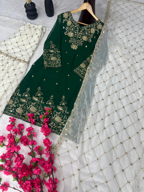 New Launching Pure Faux gorgette Silk Fabric With Micro silk Sarara