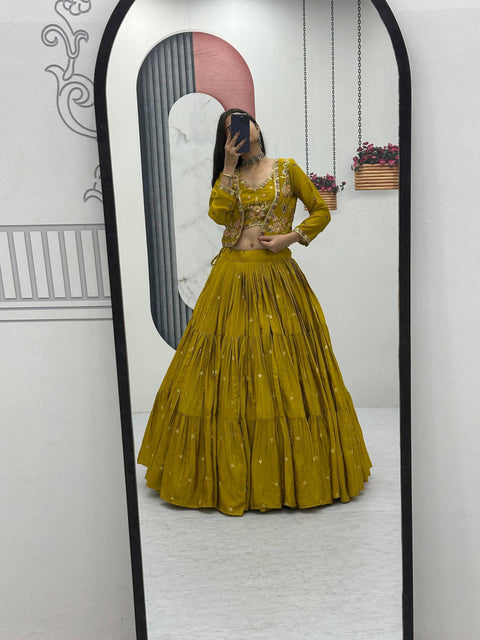 New Premium Heavy Thread and Sequence Work Lehenga