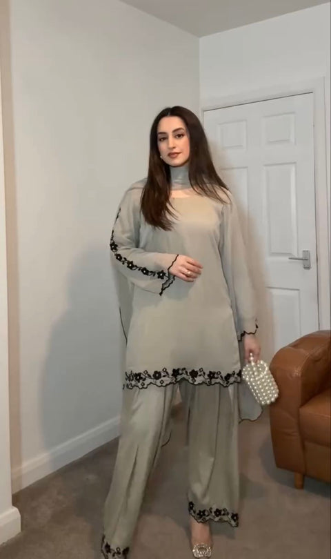 New  Designer Party Wear Look top with farshi plazzo