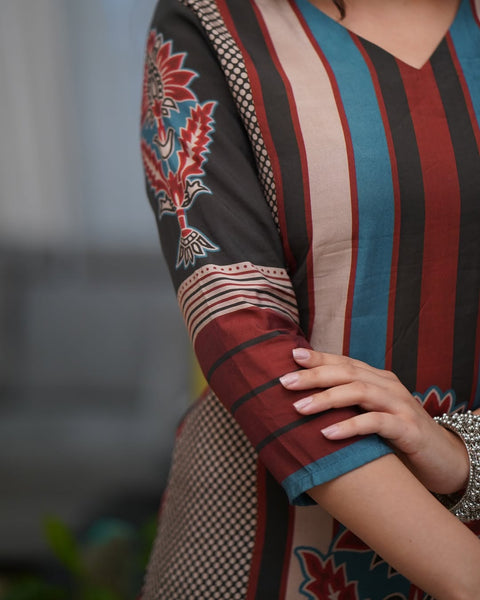 New Beautiful latest design PRINTED REYON Dress