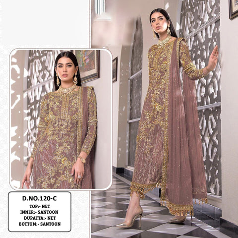 New Pakistani Design Embroidery Work With Diamond Work Dress