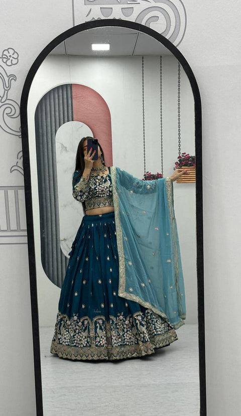 New Heavy Embroidery Thread & Sequence Work  Lehenga Choli