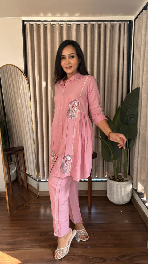 New BEAUTIFUL  embroidery thread mirror work COTTON CORD SET