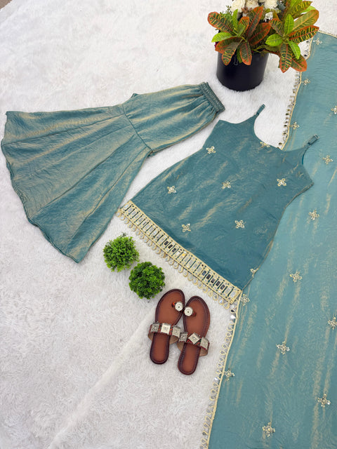 New Premium Embroidery Sequence Work with real Mirror work Dress