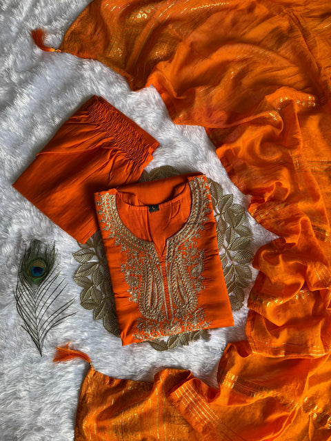 New Designers Kurti Pent Dupatta Set