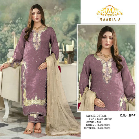 New premium Heavy Jimmy Cho with Embroidery Sequence Work With Moti Plazzo