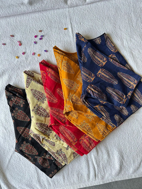 New Beautiful Pure Ajrakh HandBlock Cotton blouse