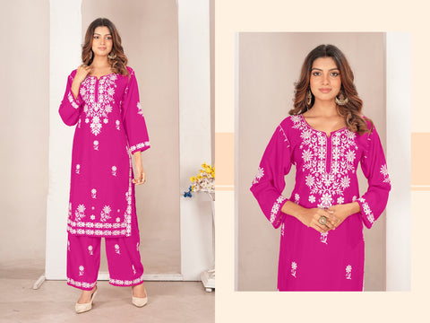 New Premium Jodhpuri Riyon With Lakhnavi Embroidery Work top pant and duppta