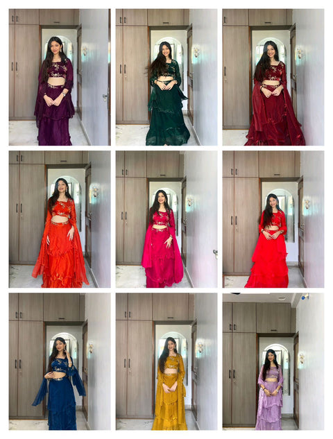 New Beautiful Heavy quality Frenddy Fabric designer festive wear Lehenga