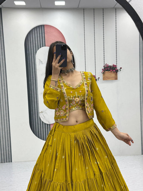 New Premium Heavy Thread and Sequence Work Lehenga