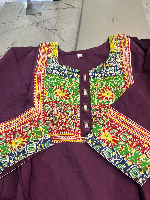 New premium cotton febricDesigner heavy kurti plazzo set