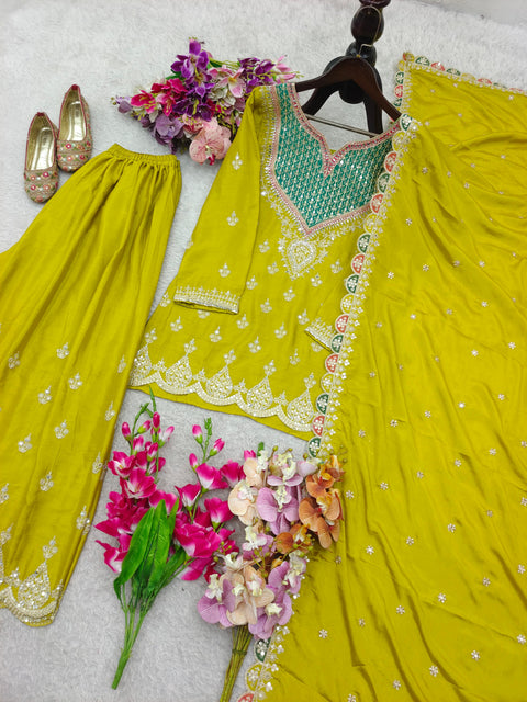 New Designer Party Sharara Suit & Dupatta Set