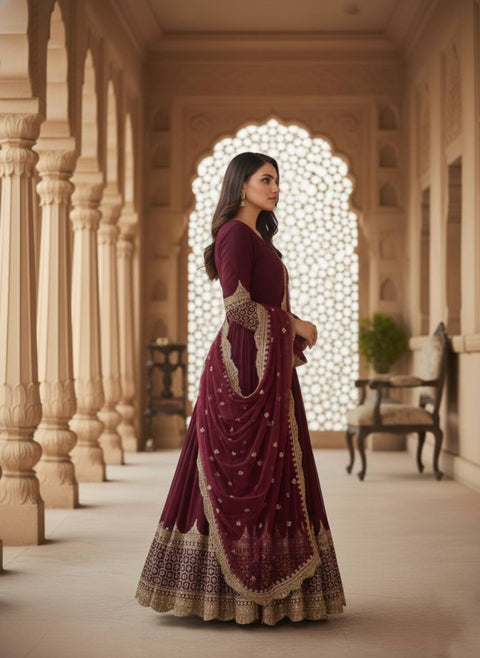 New Premium Designer Anarkali Two Piece Set