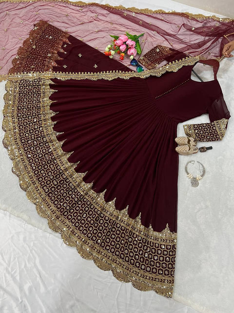 New Premium Designer Anarkali Two Piece Set