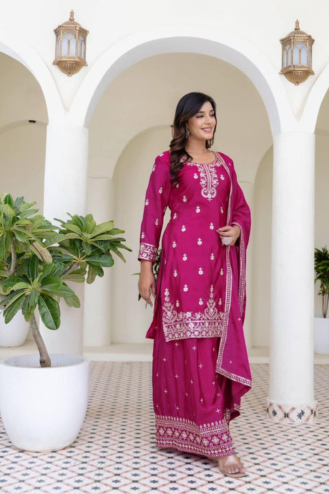 New Chinon Silk Embroidery Sequence Design Work dress