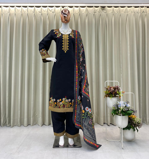 New DESIGNER WEAR EXCLUSIVE EMBROIDERED TOP WITH PLAZZO