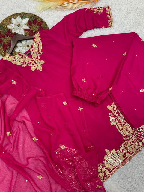 New premium PRESENTING 3 PIECE STYLISH KURTI, PLAZAA AND DUPATTA