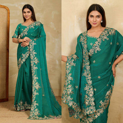 New Launch Party Wear Soft Fendy Chiffon Saree