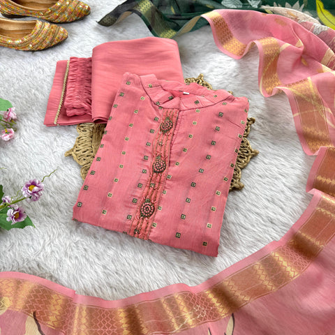 New Designers Kurti Pent Dupatta 3 pic Set
