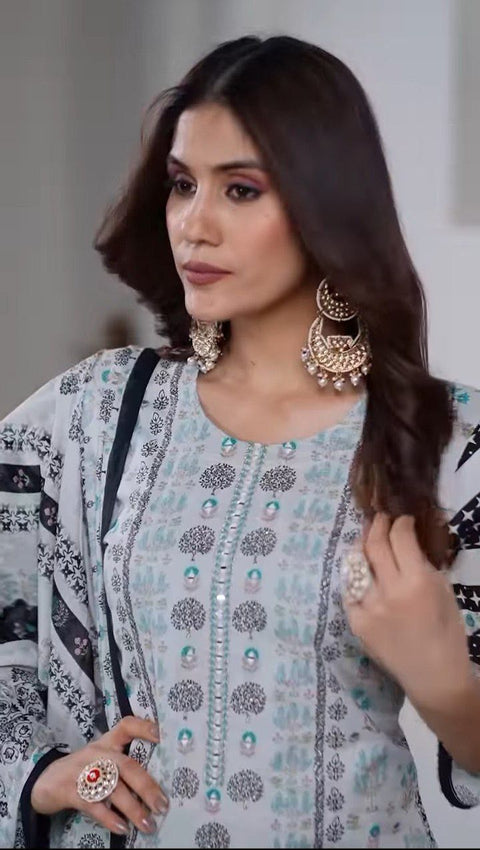 New Premium digital prints Georgette Dupttapair kurti Suit Set