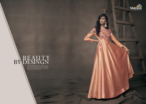 New Triva Silk With Heavy Embroidery Inner Stiched Dress