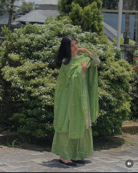 New Cinon SilkLook DesignReddy To WearKediya&Sarara&dupatta