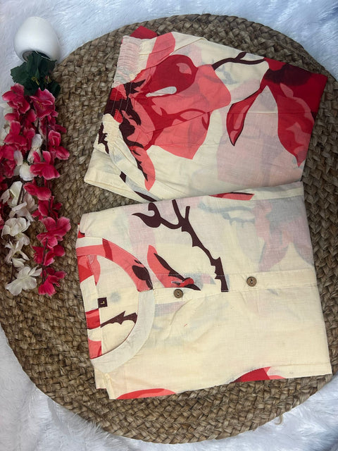 New Launch Premium quality cotton fabric cord set
