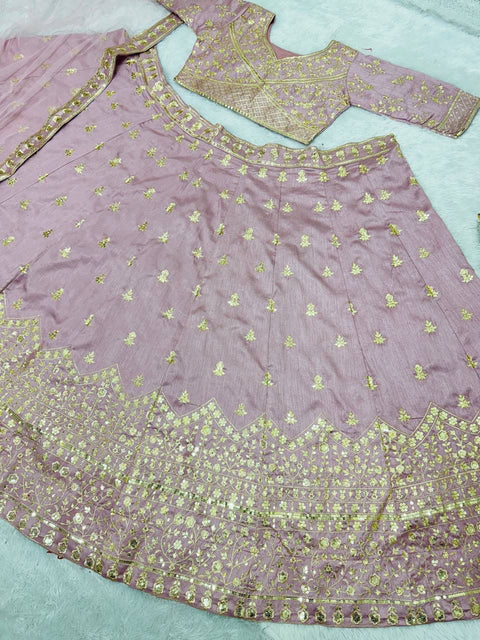 New Designer Heavy Mono Silk  Embroidery Work Lehenga Choli With Dupatta