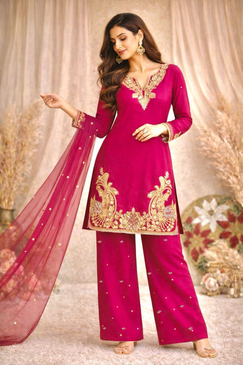 New premium PRESENTING 3 PIECE STYLISH KURTI, PLAZAA AND DUPATTA