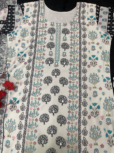 New Premium digital prints Georgette Dupttapair kurti Suit Set